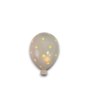 CBR- PALLONCINO IN CERAMICA-  BIANCO CON LED - 11x7x6cm