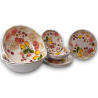 Set Piatti Melamina - 6 Piatti Piani - 6 Piatti Fondi - 3 Insalatiere 