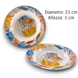 Set Piatti Melamina - 6 Piatti Piani - 6 Piatti Fondi - 3 Insalatiere 