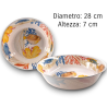 Set Piatti Melamina - 6 Piatti Piani - 6 Piatti Fondi - 3 Insalatiere 