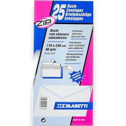 Blasetti 25 buste senza finestra 11x23 90 gr
