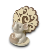 Elefante con cuore Beige e albero della vita -  16x6,5x12,5 cm,