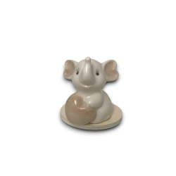 Elefante con cuore Beige e albero della vita -  16x6,5x12,5 cm,