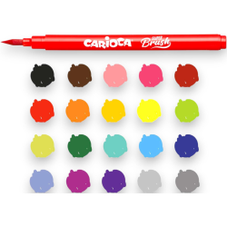 Carioca Pennarelli Super Brush Punta Morbida e Flessibile Colori Assor