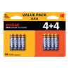 Kodak - Conf. 8 Batterie AAA Alcalina (MiniStilo) Max