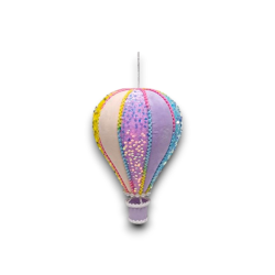 Mongolfiera Glitterata Grande - Palla di Natale da 32 cm con Paillette