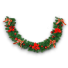 Ghirlanda Stelle di Natale Verde con Fiori POINSETTIE, 200 cm 240 Rami