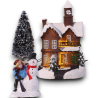 Città del Natale set 8 pz - 3 cassette-  Con Luci e Led 30 cm