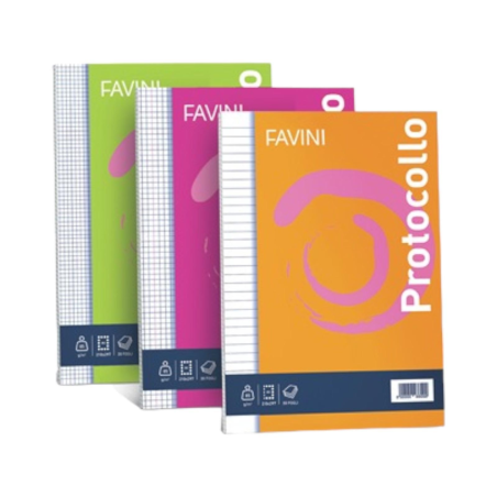 Favini - Risma Fogli Protocollo Rigo C - 60 Gr. - 200 FF