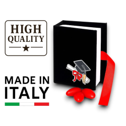 24 Scatole Libro Laurea Nero in cartoncino Vellutato Applicazione Tocc
