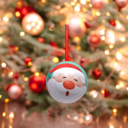 6x Palline per albero di Natale Infrangibili 8 cm in Latta Apribili  F