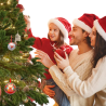 6x Palline per albero di Natale Infrangibili 8 cm in Latta Apribili  F