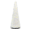 Albero di Natale Bianco Slim Richiudibile Pop-UP TINSEL con Luci Led p