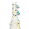 Albero di Natale Bianco Slim Richiudibile Pop-UP TINSEL con Luci Led p
