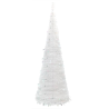 Albero di Natale Bianco Slim Richiudibile Pop-UP TINSEL con Luci Led p