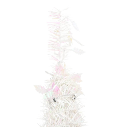 Albero di Natale Bianco Slim Richiudibile Pop-UP TINSEL con Luci Led p