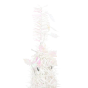 Albero di Natale Bianco Slim Richiudibile Pop-UP TINSEL con Luci Led p