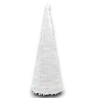 Albero di Natale Bianco Slim Richiudibile Pop-UP TINSEL con Luci Led p