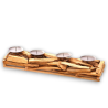 Portacandele in Legno Naturale, Candelabro Candeliere Stile Nordico a 