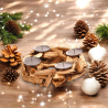 Portacandele in Legno Naturale, Candelabro Candeliere Stile Nordico 4 