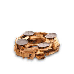 Portacandele in Legno Naturale, Candelabro Candeliere Stile Nordico 4 