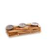 Portacandele in Legno Naturale, Candelabro Candeliere Stile Nordico a 