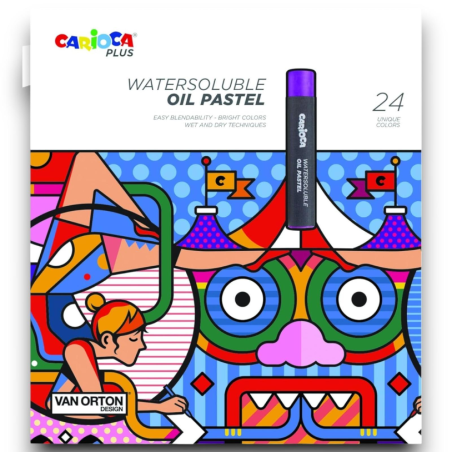 Carioca Plus - 24 pezzi - Pastelli ad Olio - 45215