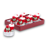 Set 12 Candele a Forma di Trenino Babbo Natale Tealights 3,5 x 5,5 cm 