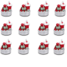 Set 12 Candele a Forma di Trenino Babbo Natale Tealights 3,5 x 5,5 cm 