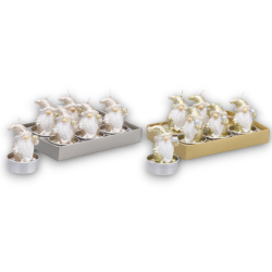 Set 12 Candele a Forma di Gnomi Elfi di Babbo Natale, Candela Ttealigh