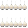 Set 12 Palline di Natale in Vetro 10 cm con Bianco Effetto Cangiante L