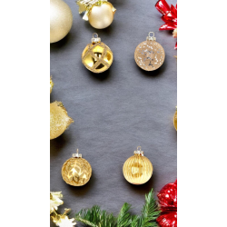 Star - 20x Palla in Vetro - Oro - 6 cm - 105769