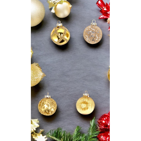 Star - 20x Palla in Vetro - Oro - 6 cm - 105769