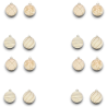 Set di 12 Palline Natalizie in Vetro 8 cm Decorate Eleganti e Raffinat