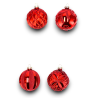 Set di 12 Palline Natalizie in Vetro 8 cm Decorate Eleganti e Raffinat