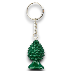 12 Portachiavi Pigna Verde - 2,5x2,3x4,2 cm
