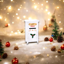 Christmas Cassetta Postale per Letterina di Babbo Natale da tavolo Ros