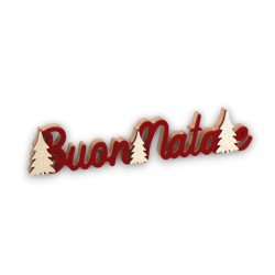 Scritta di Natale in Legno Natale, Decorazione Natalizia con dettagli 
