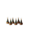 Set 24x Candele a Forma di Albero di Natale Glitter tealights 5,5 x 5,