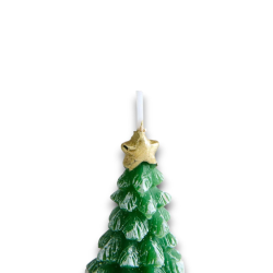 Set 24x Candele a Forma di Albero di Natale Glitter tealights 5,5 x 5,