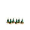 Set 24x Candele a Forma di Albero di Natale Glitter tealights 5,5 x 5,