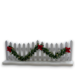 Steccato Recinzione in Legno con Luci Accessori presepe 16 cm x h. 5,5