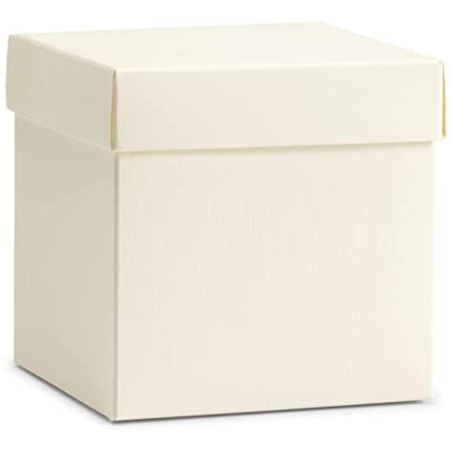 10 Scatole in Cartone con Coperchio Bianco Pieghevole Fai da Te 14x14x