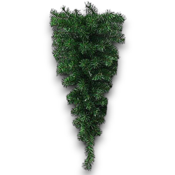 Ghirlanda natalizia verde a goccia per porta, 70 cm, con 80 rami di pi