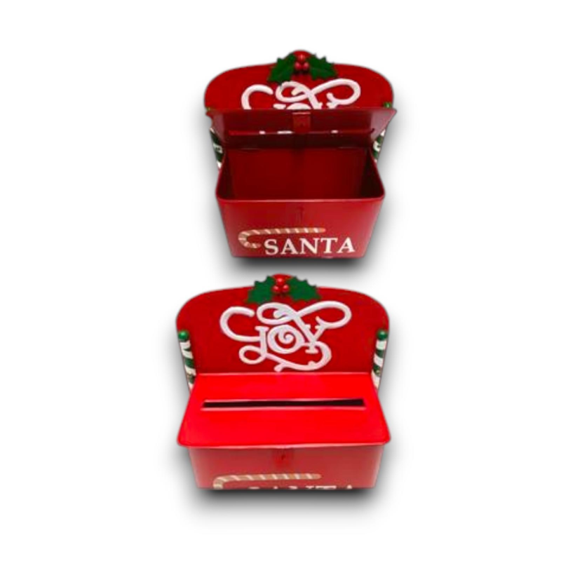Christmas Cassetta Postale per Letterina di Babbo Natale Santa Stop He
