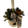 Palla Gigante Decorata con Rami, Fiocco, Palline - 20 Cm - Oro - FL-90