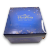 Scatola Panettone - 24,5x24,5x17 cm - Blu - Happy Christmas & Happy Ne
