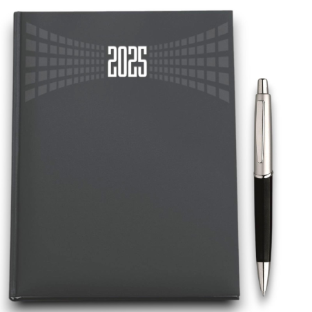 Agenda Giornaliera - 17x24 cm - Copertina Matra Rigida - Penna Inclusa
