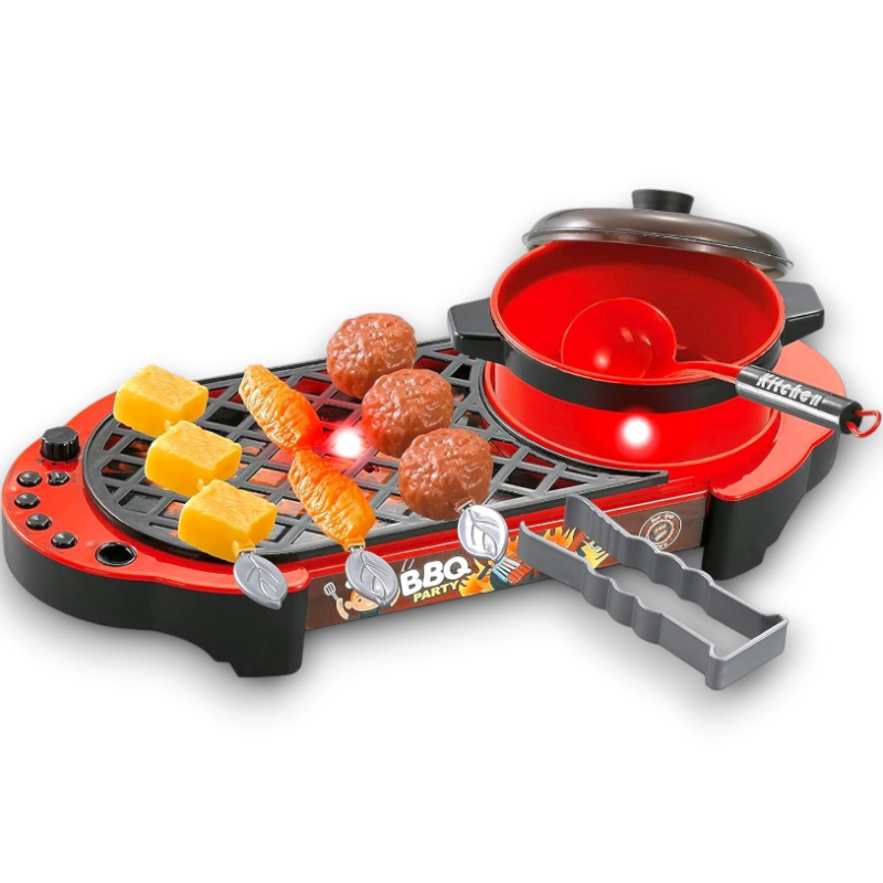 Grande Chef - Set Barbecue Con Utensili da Cucina - Luci e Suoni - SCO