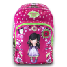 Zaino Santoro Gorjuss Fucsia Bambola - Design Floreale - Scuola e Temp